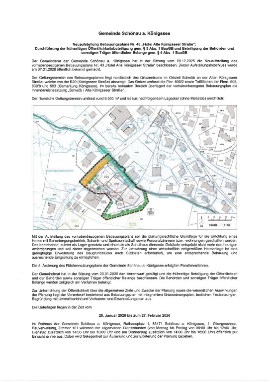 Bekanntmachung Alte Königsseer Straße